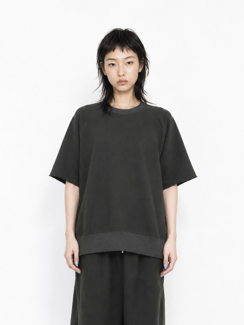 RAGLAN CUT SS SWEAT【A121】OFF BLACK