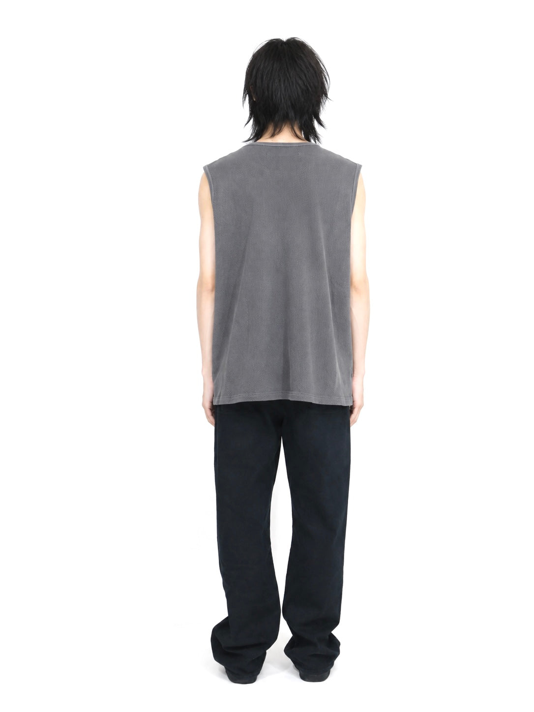 MESH SLEEVELESS【A100】FADE BLACK