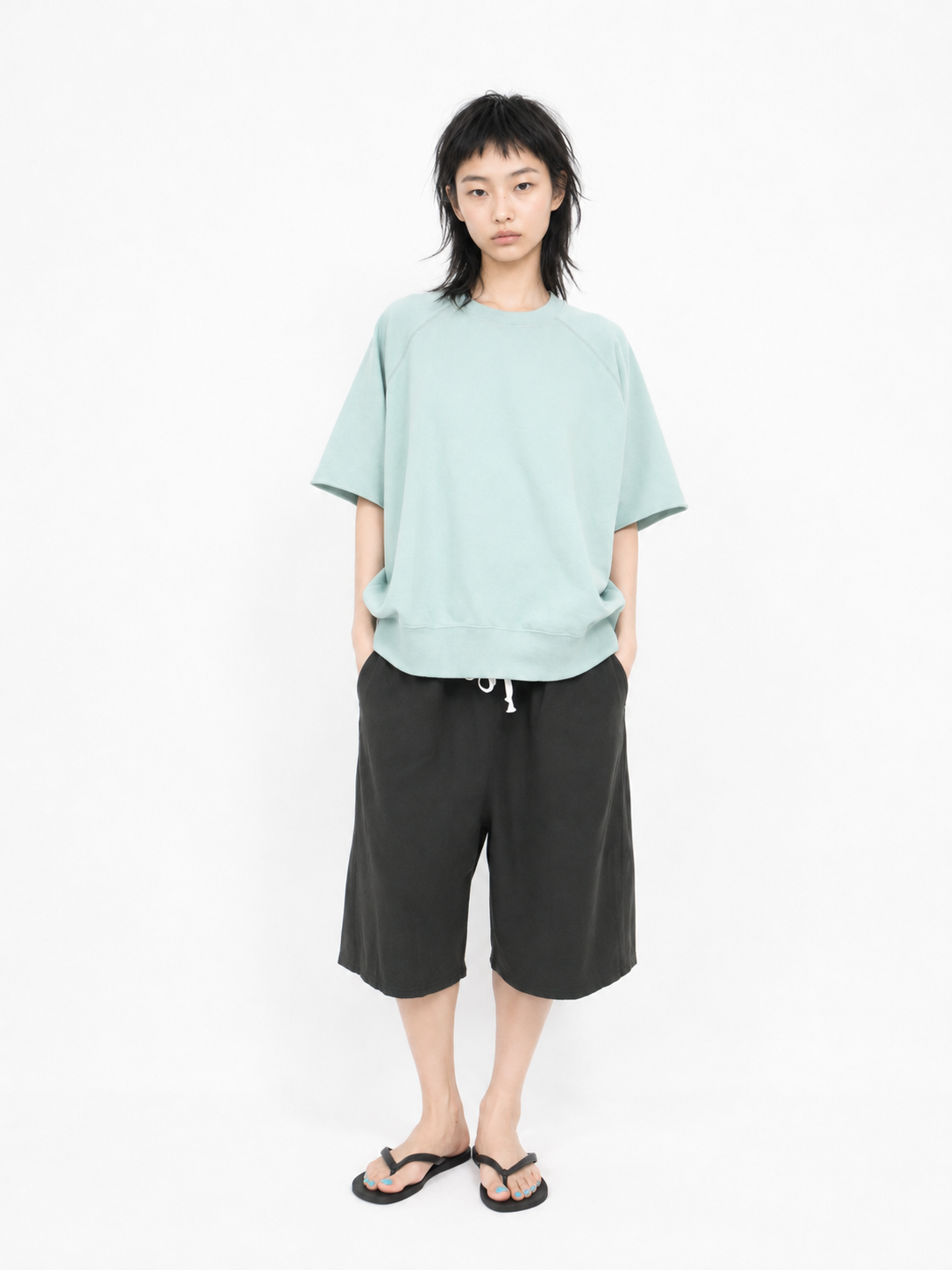 RAGLAN CUT SS SWEAT【A121】DUSTY SAX