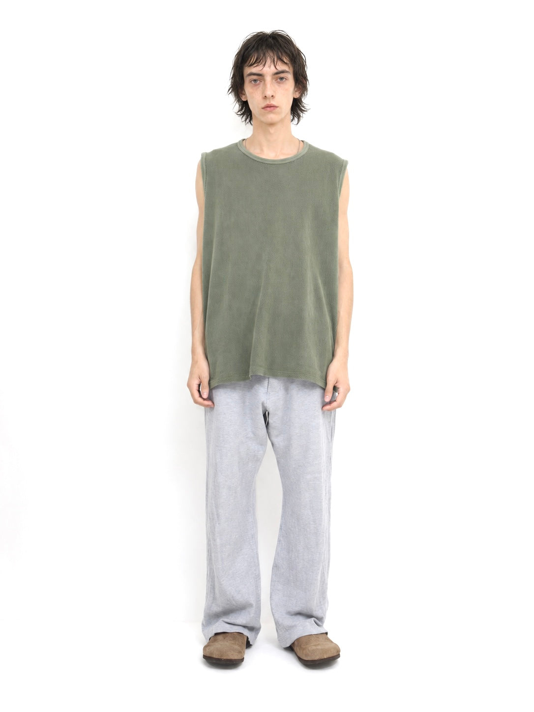 MESH SLEEVELESS【A100】OLIVE DRAB