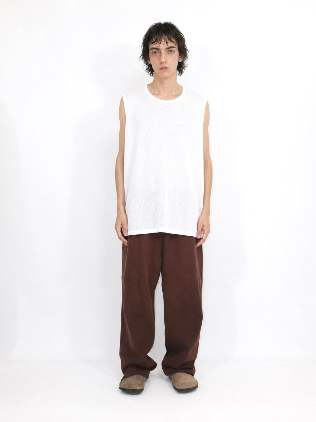 MESH SLEEVELESS【A100】OFF WHITE