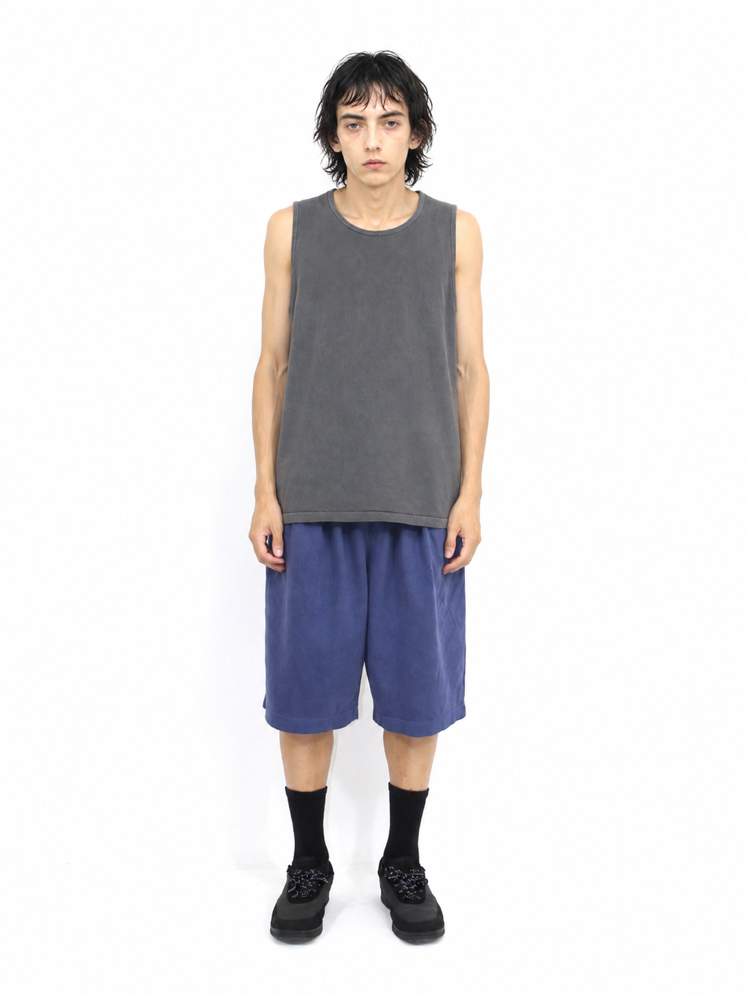 RUNNING POISON SHORTS MIDDLE LENGTH【A-126】60s NAVY