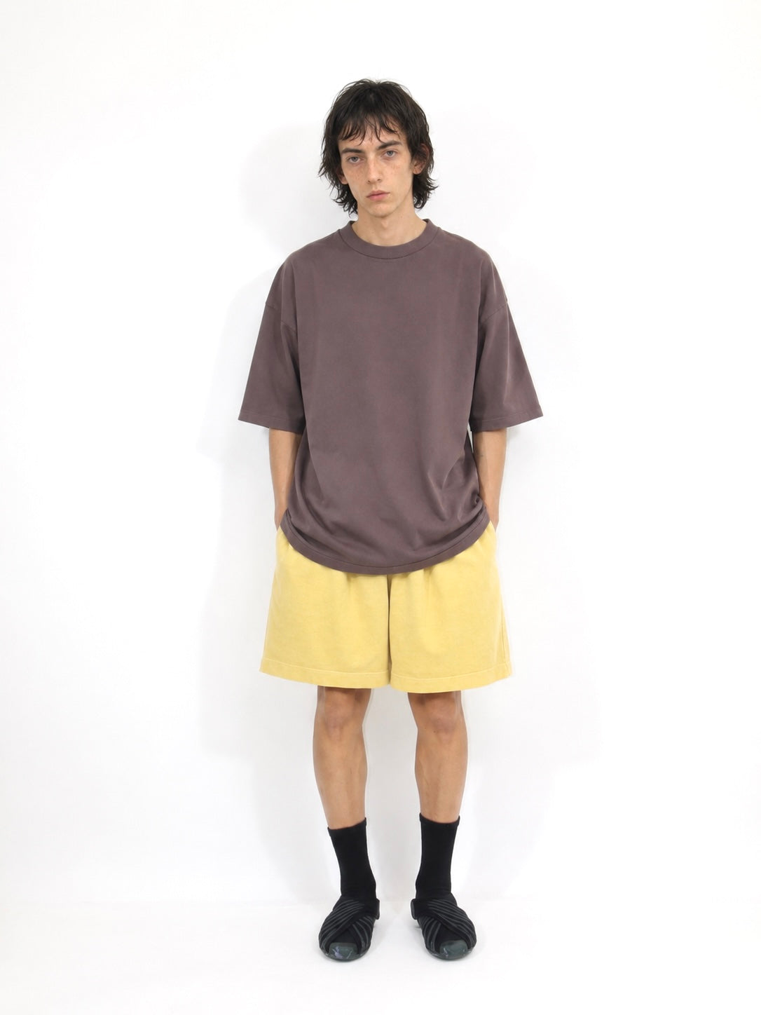 RUNNING POISON SHORTS SHORT LENGTH【A-126】OLD YELLOW