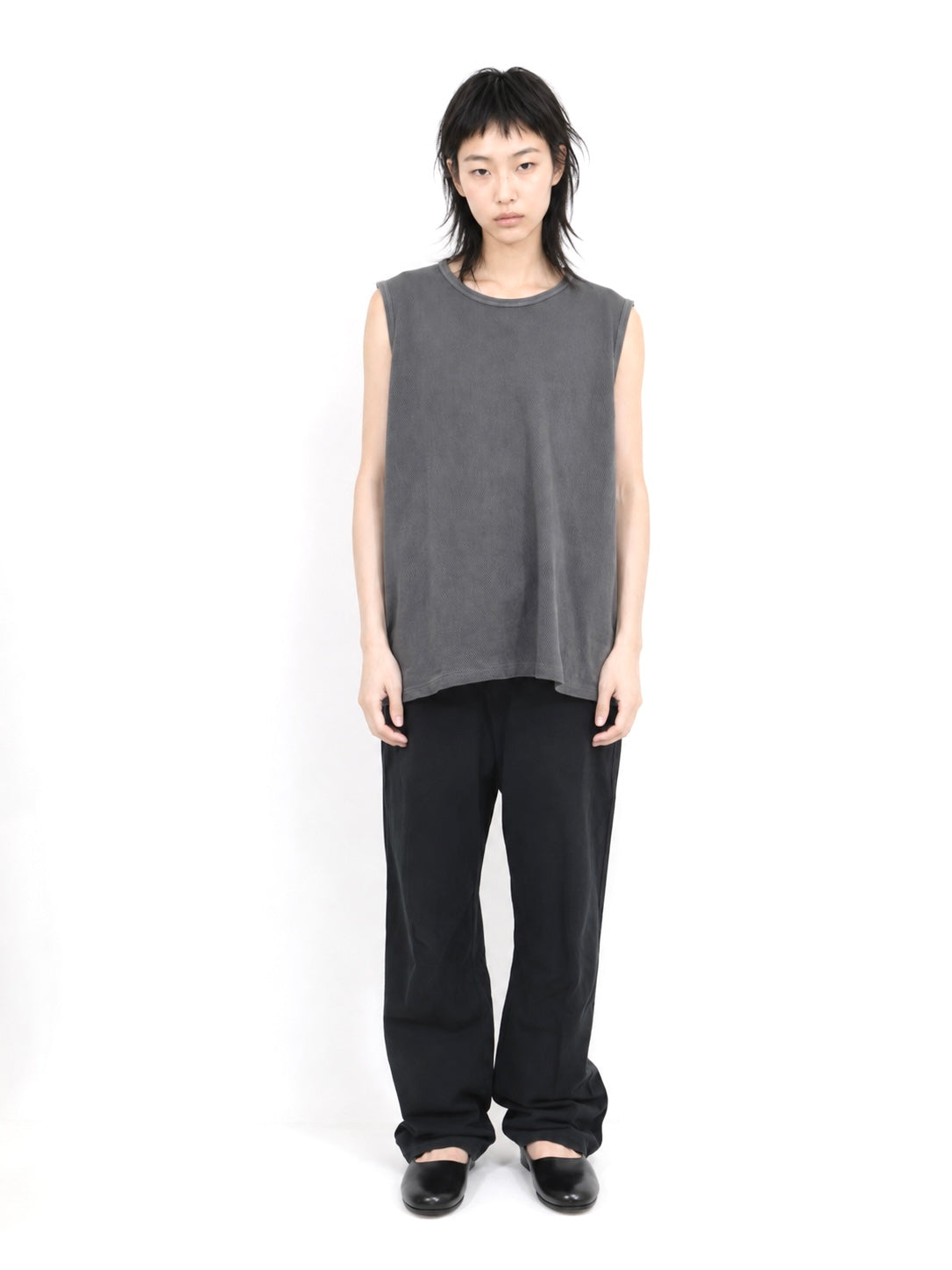 MESH SLEEVELESS【A100】FADE BLACK