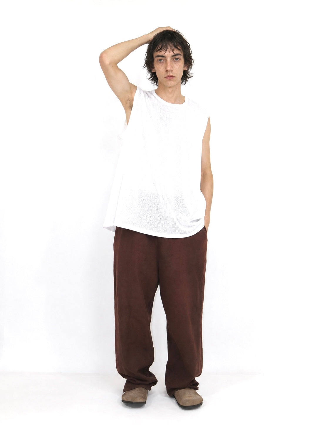 MESH SLEEVELESS【A100】OFF WHITE