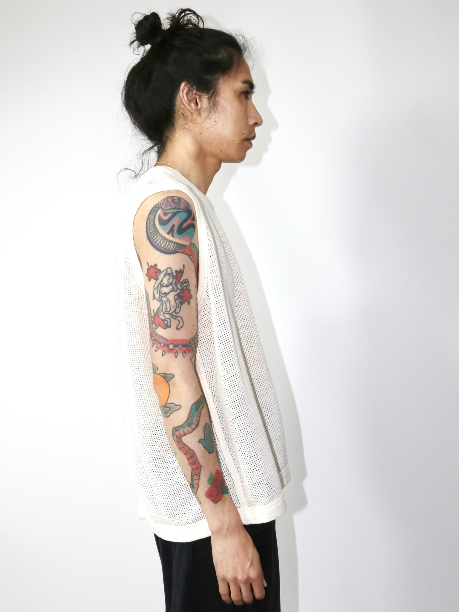SLEEVELESS MESH TEE【O19TT1M】KINARI