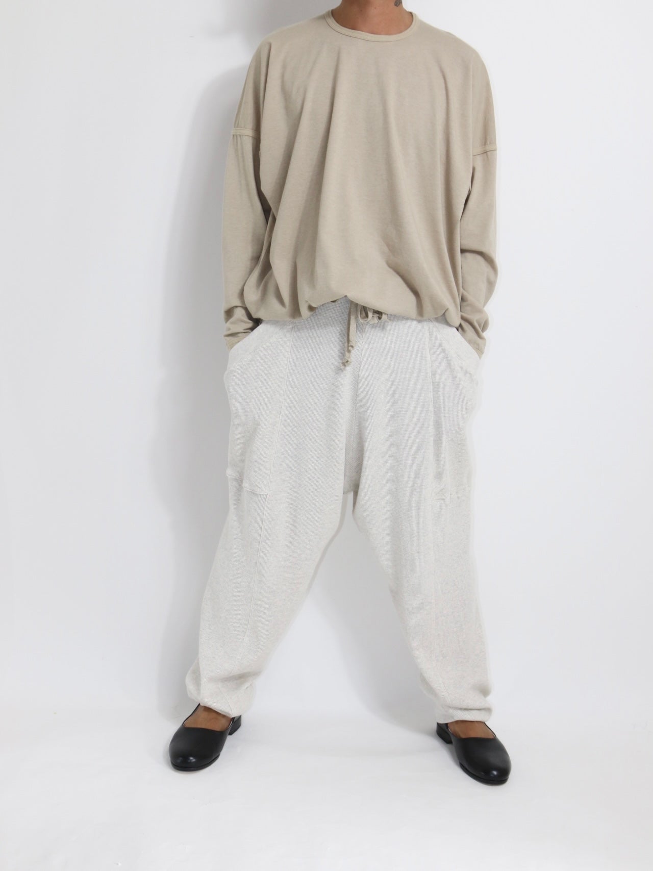 WAFFLE JOGGING PANTS【O20TS6】OATMEAL