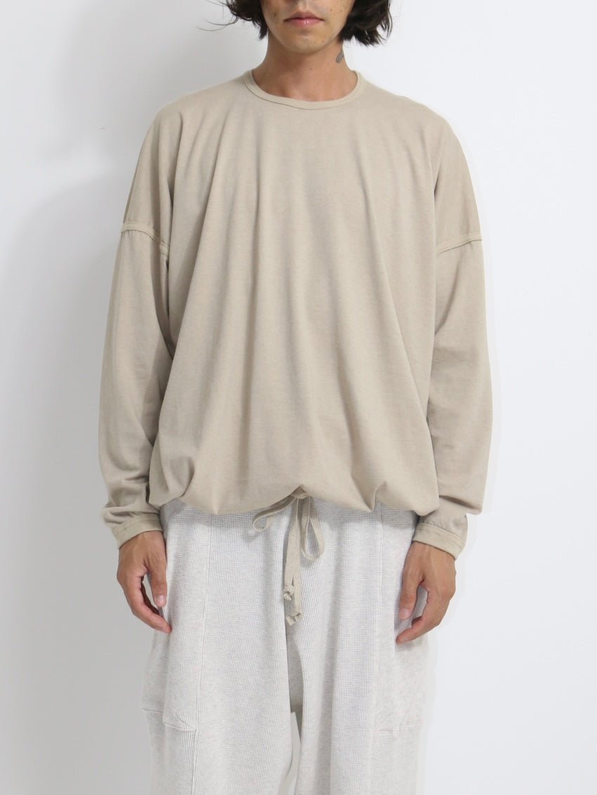 LONG SLEEVE BALLOON TEE【O20TS1】ASH SAND