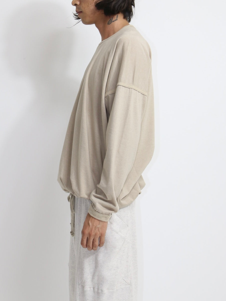 LONG SLEEVE BALLOON TEE【O20TS1】ASH SAND