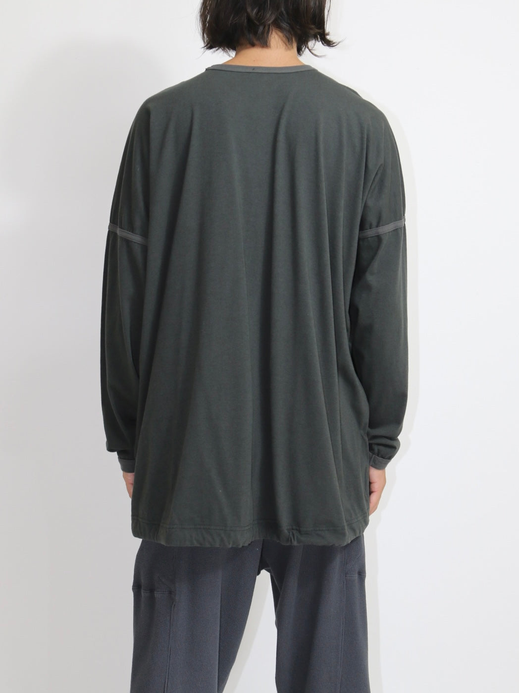 LONG SLEEVE BALLOON TEE【O20TS1】OFF BLACK