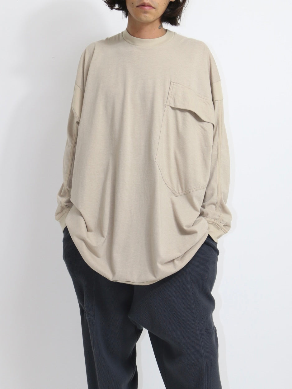 BIG POCKET TEE【O20TS2】ASH SAND