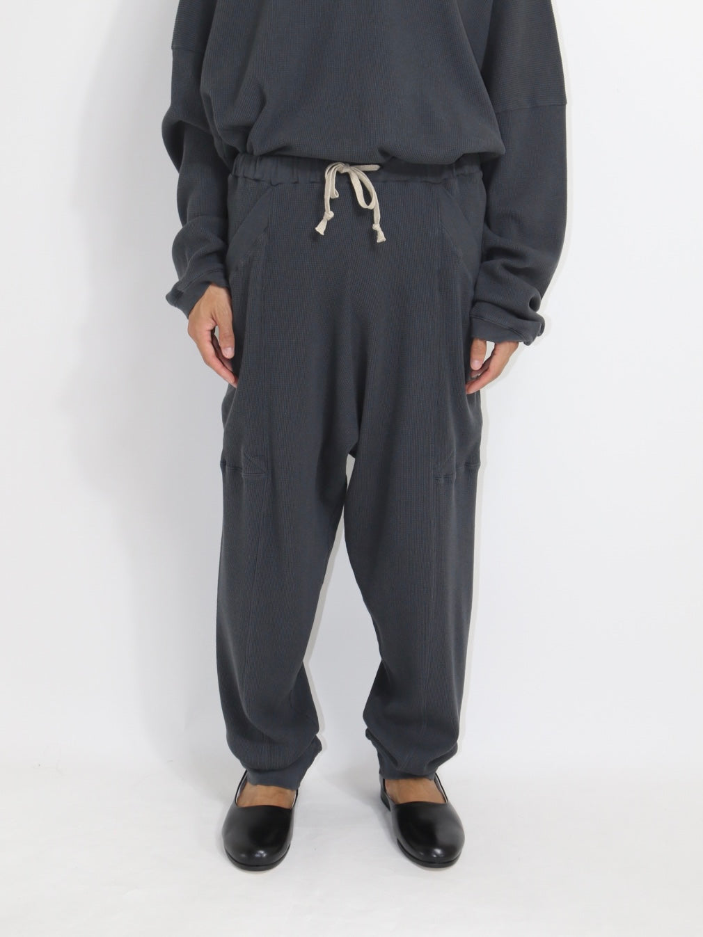 WAFFLE JOGGING PANTS【O20TS6】ANTHRACITE