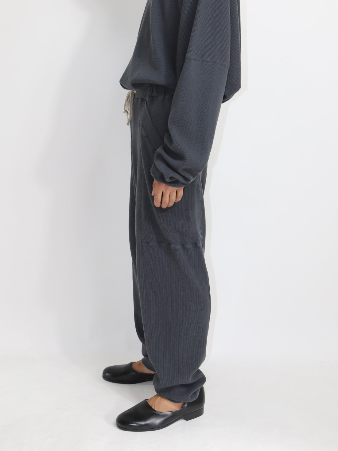 WAFFLE JOGGING PANTS【O20TS6】ANTHRACITE