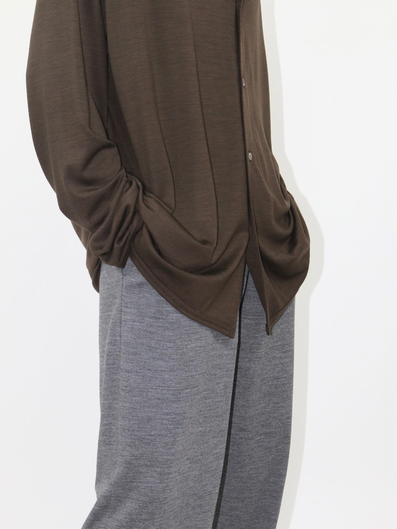 MERINO SHIRTS【A-109】DK BROWN