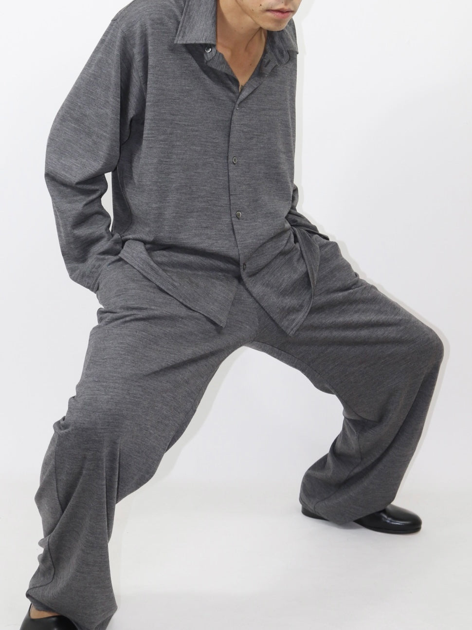 MERINO SLEEPY PANTS【A-108】MID GREY