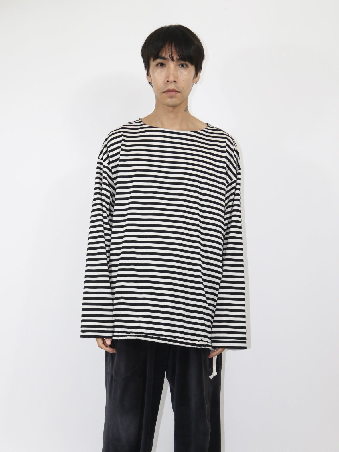 BALLOON BASUQUE TOP【A-106】ECRU/BLACK
