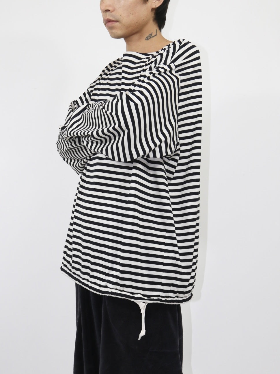 BALLOON BASUQUE TOP【A-106】ECRU/BLACK