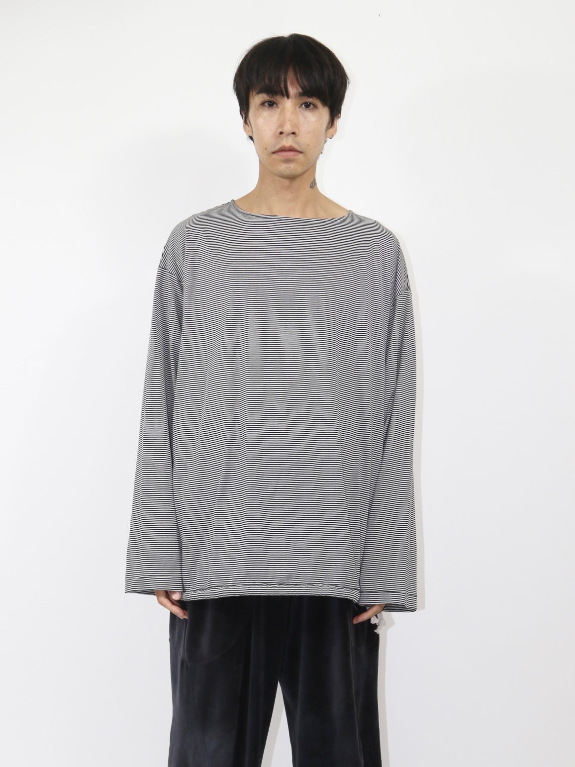 BALLOON BASUQUE TOP【A-106】ECRU/BLACK narrow