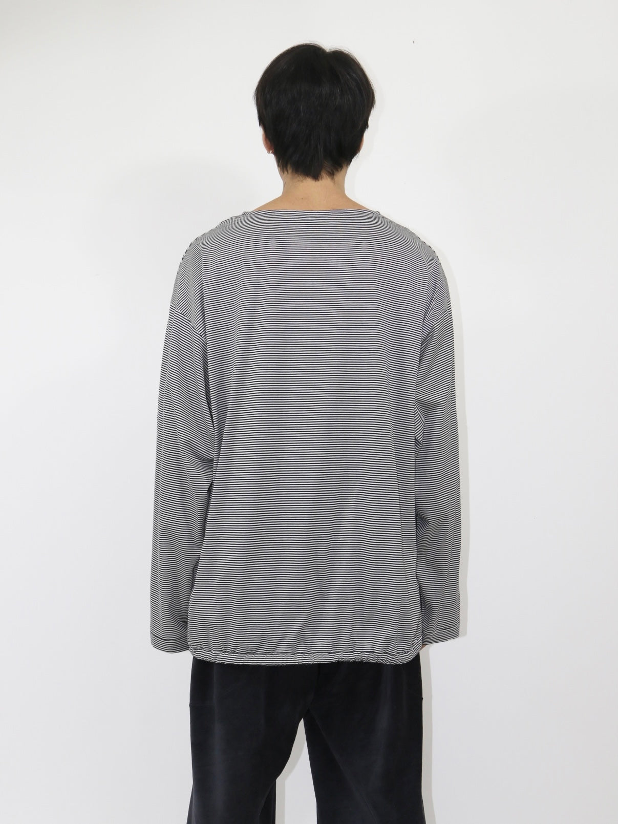 BALLOON BASUQUE TOP【A-106】ECRU/BLACK narrow