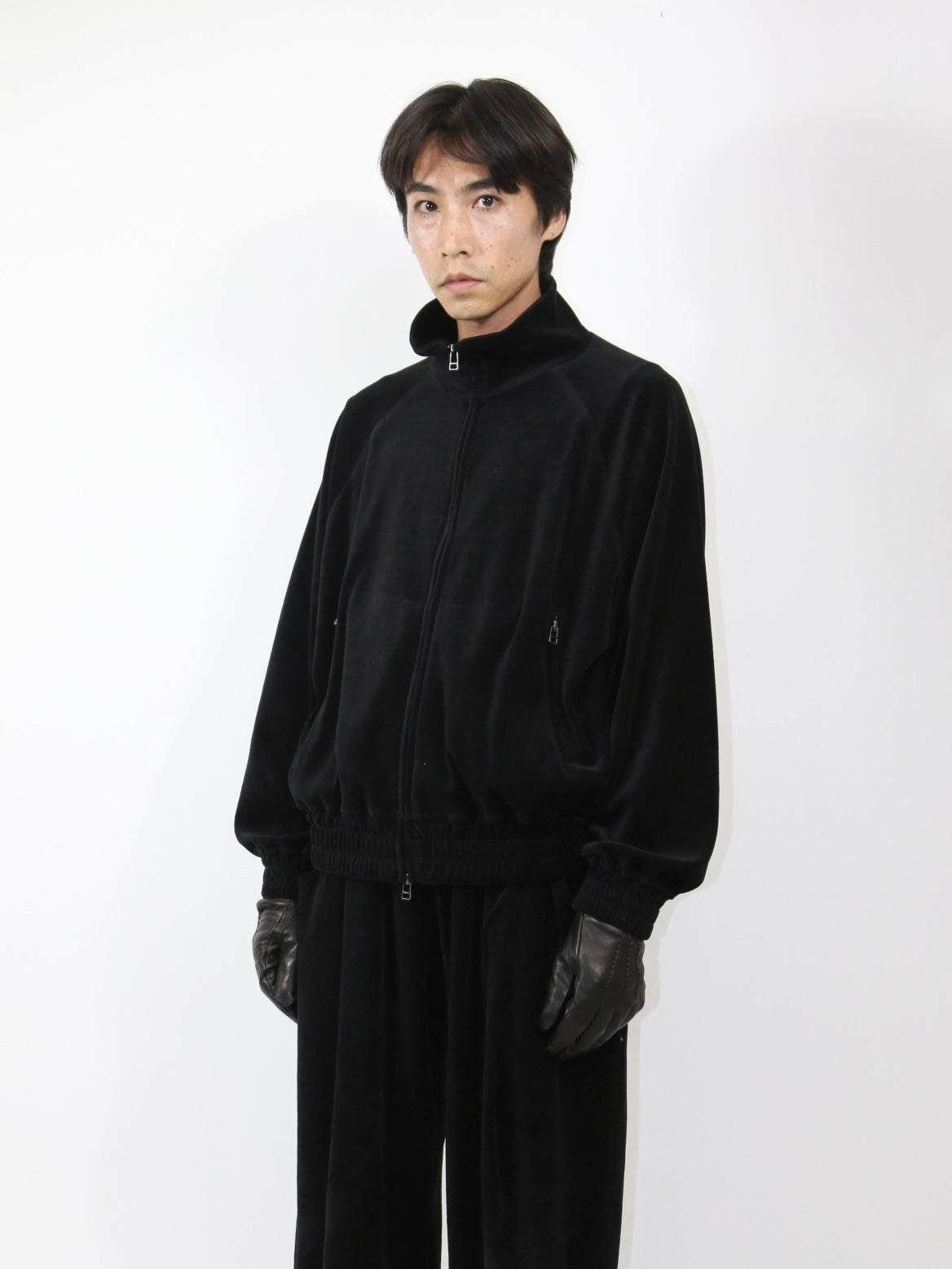 VELOUR JACKET【A-113】BLACK