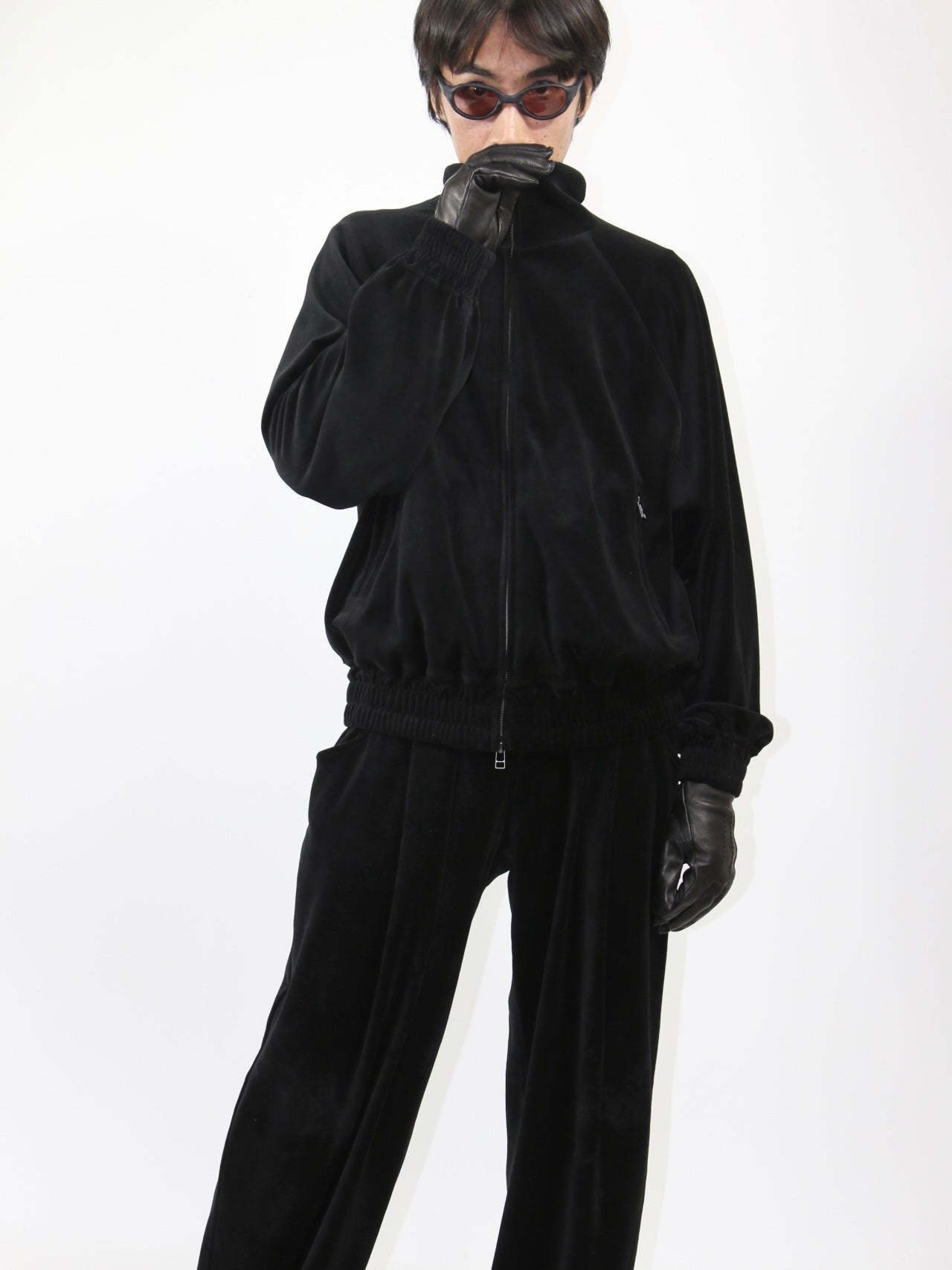 VELOUR JACKET【A-113】BLACK