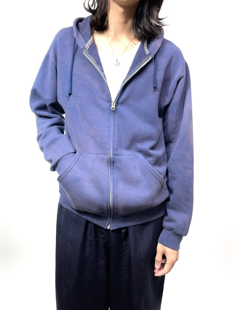 bleached zip up parka〝FRUIT OF THE LOOM〟