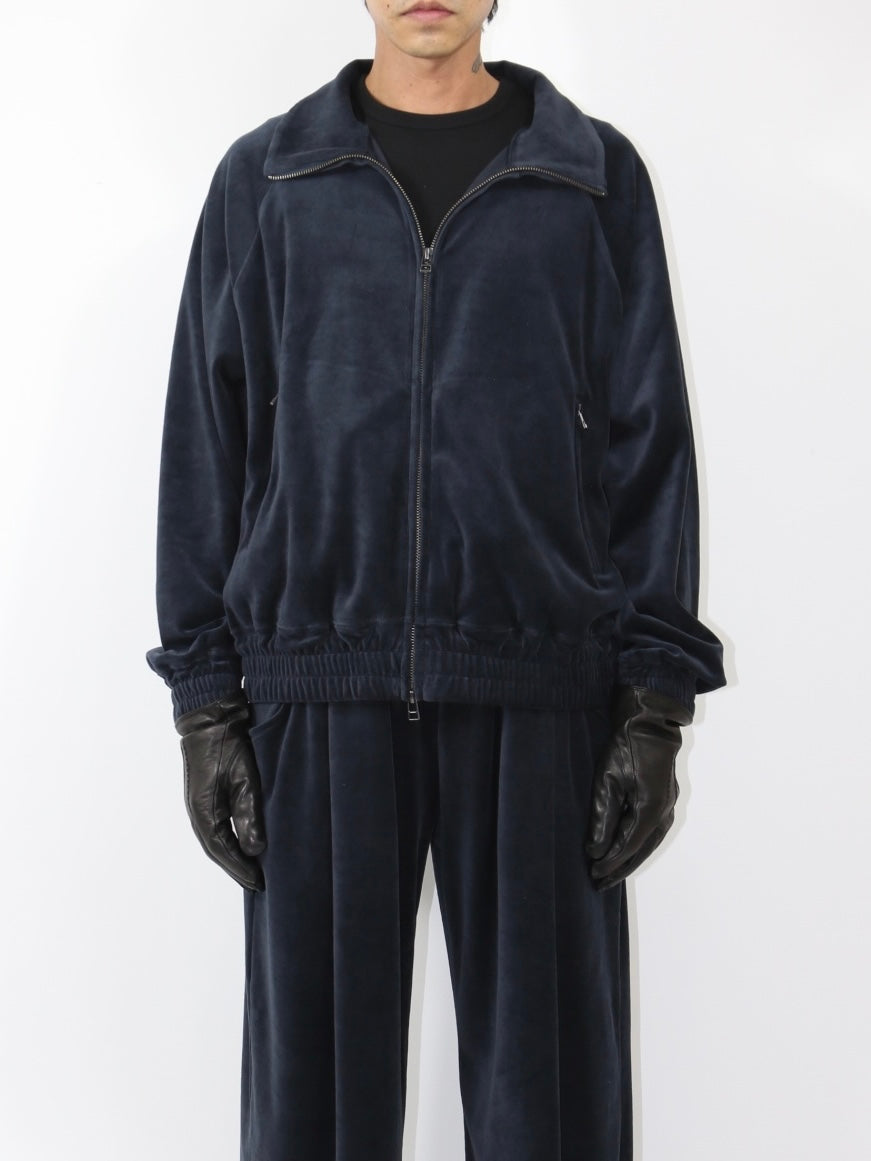 VELOUR JACKET【A-113】STEEL NAVY