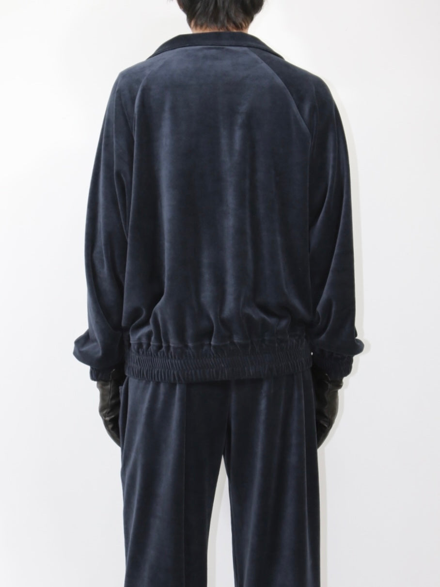 VELOUR JACKET【A-113】STEEL NAVY