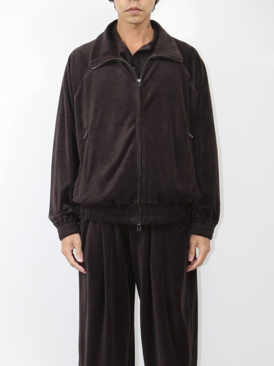 VELOUR JACKET【A-113】SHINE BROWN