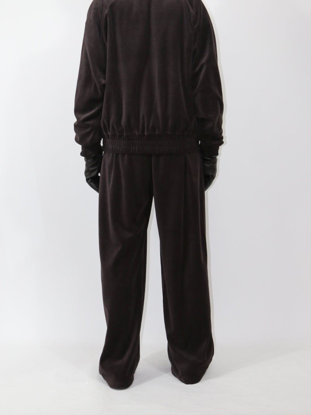 VELOUR TUCK PANTS 【A-111】SHINE BROWN