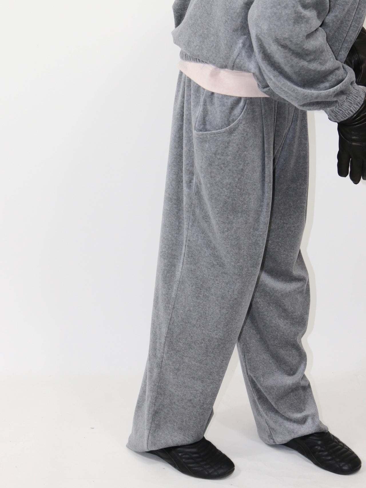 VELOUR TUCK PANTS 【A-111】HEATHER