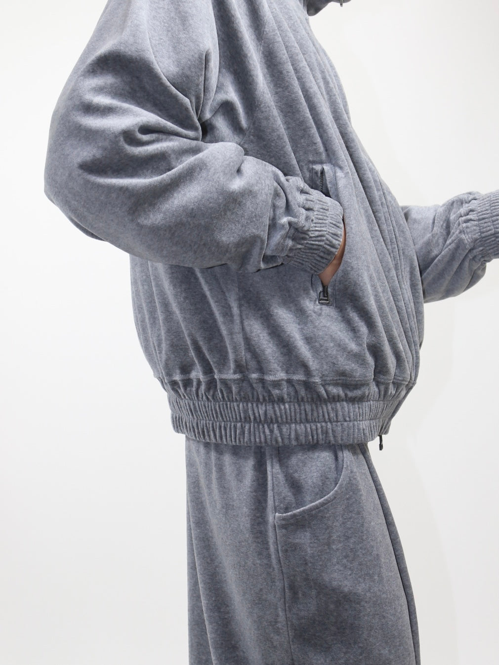 VELOUR JACKET【A-113】HEATHER