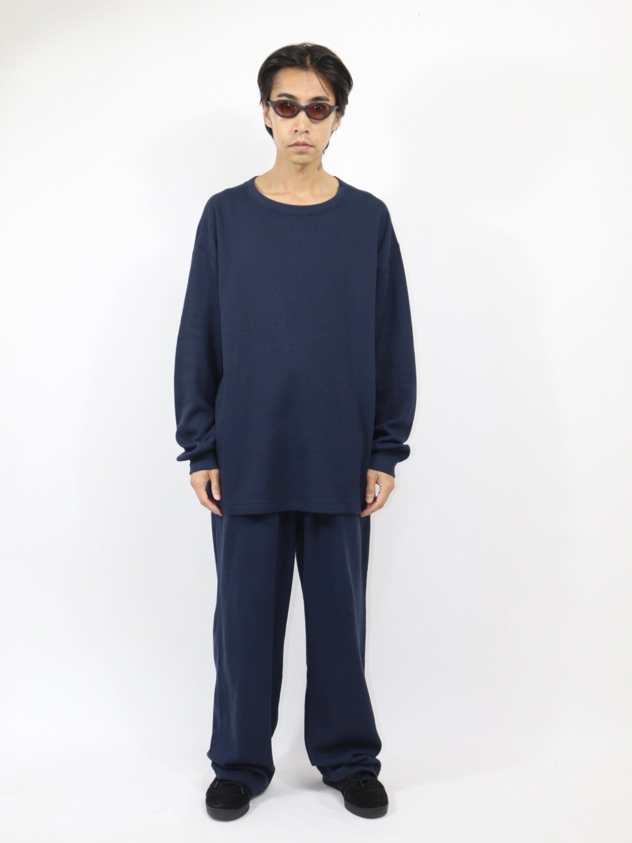 WAFFLE SLEEPY PANTS【A-118】NAVY