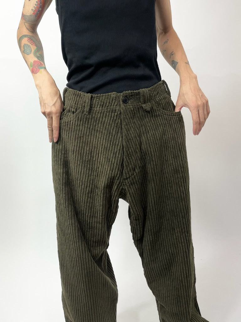 CORDUROY TROUSERS【O18TR4】ARMY GREEN