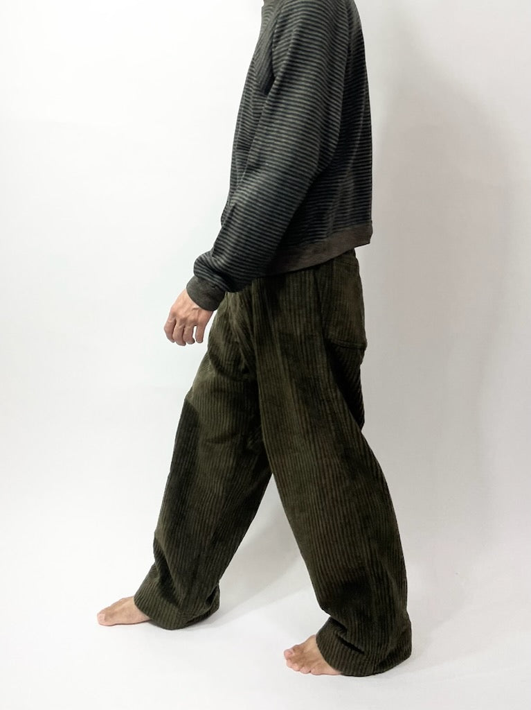 CORDUROY TROUSERS【O18TR4】ARMY GREEN