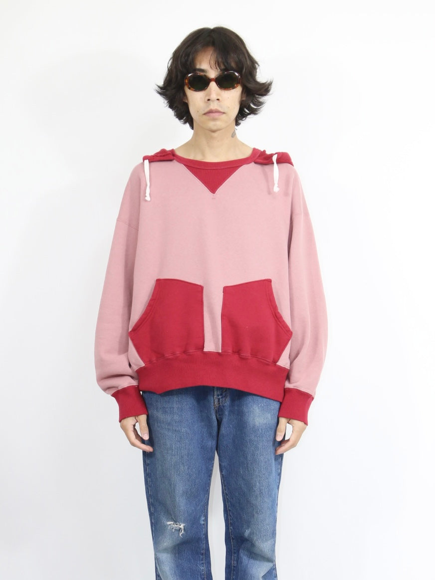 AFTER HOODED SWEAT【A114】FADE RED/SCARLET