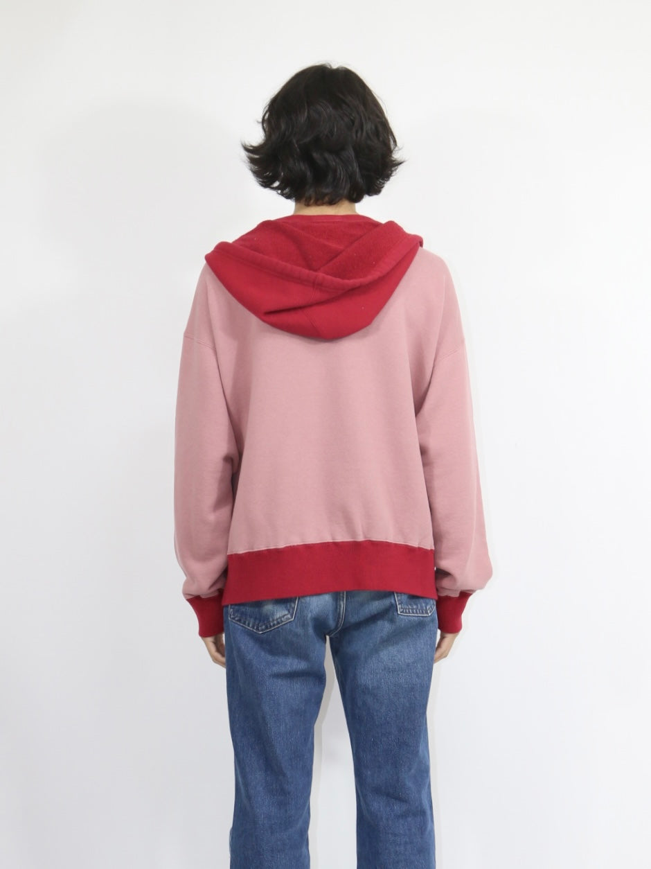AFTER HOODED SWEAT【A114】FADE RED/SCARLET