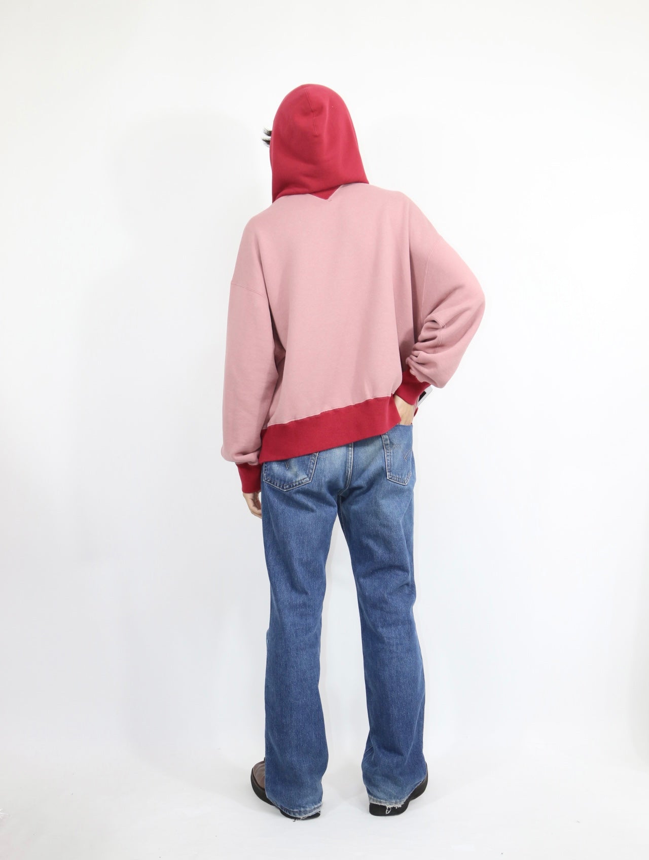 AFTER HOODED SWEAT【A114】FADE RED/SCARLET