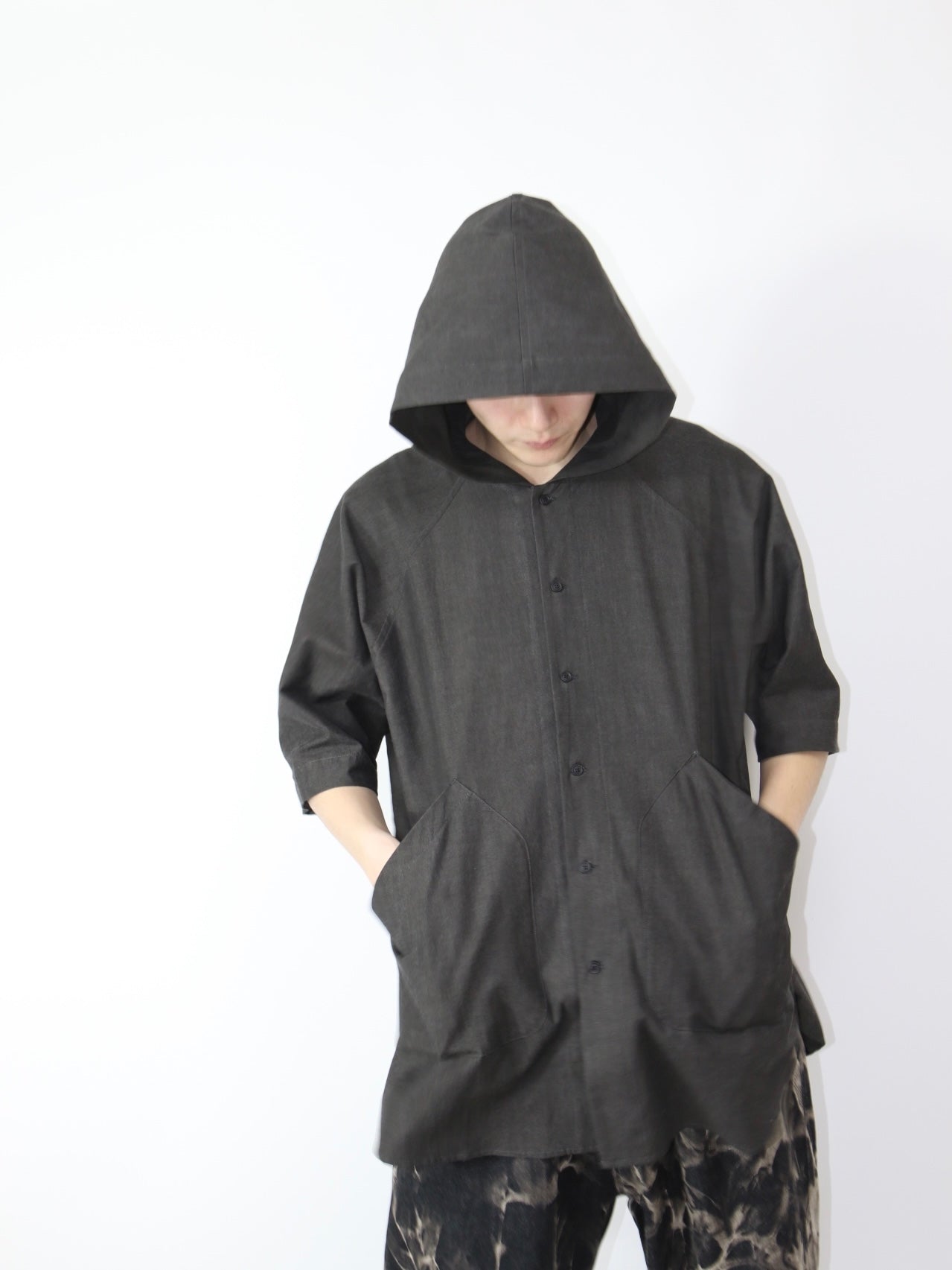 HOODED SHIRTS 【O19SRT6】OFF BLACK