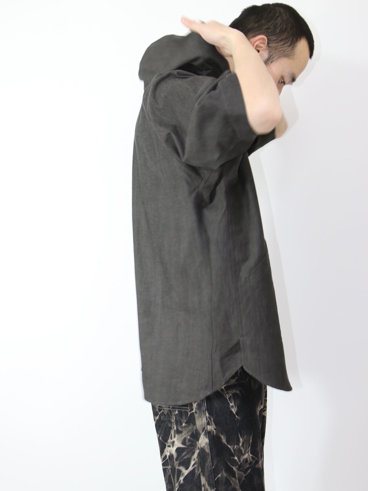 HOODED SHIRTS 【O19SRT6】OFF BLACK