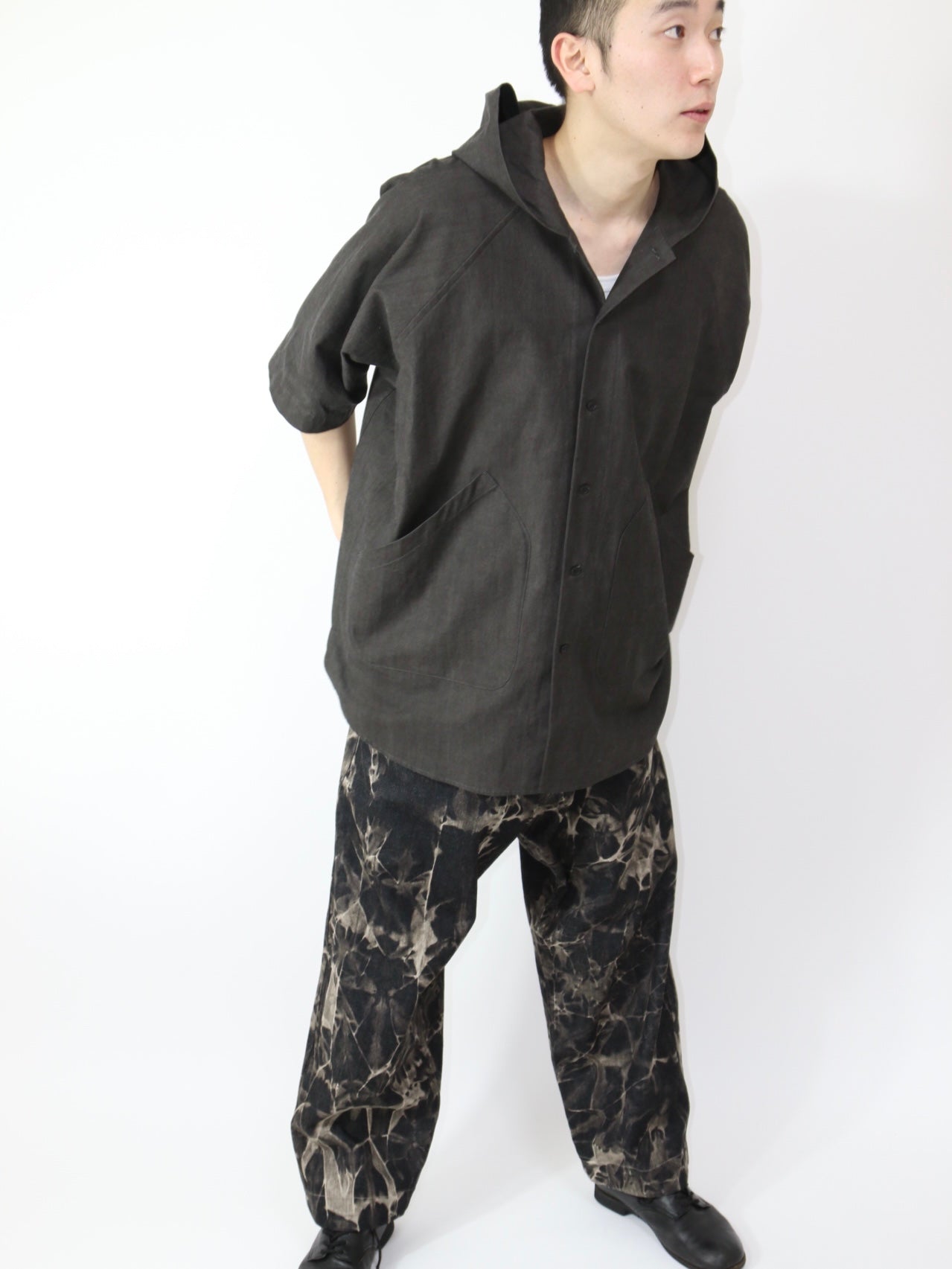 HOODED SHIRTS 【O19SRT6】OFF BLACK