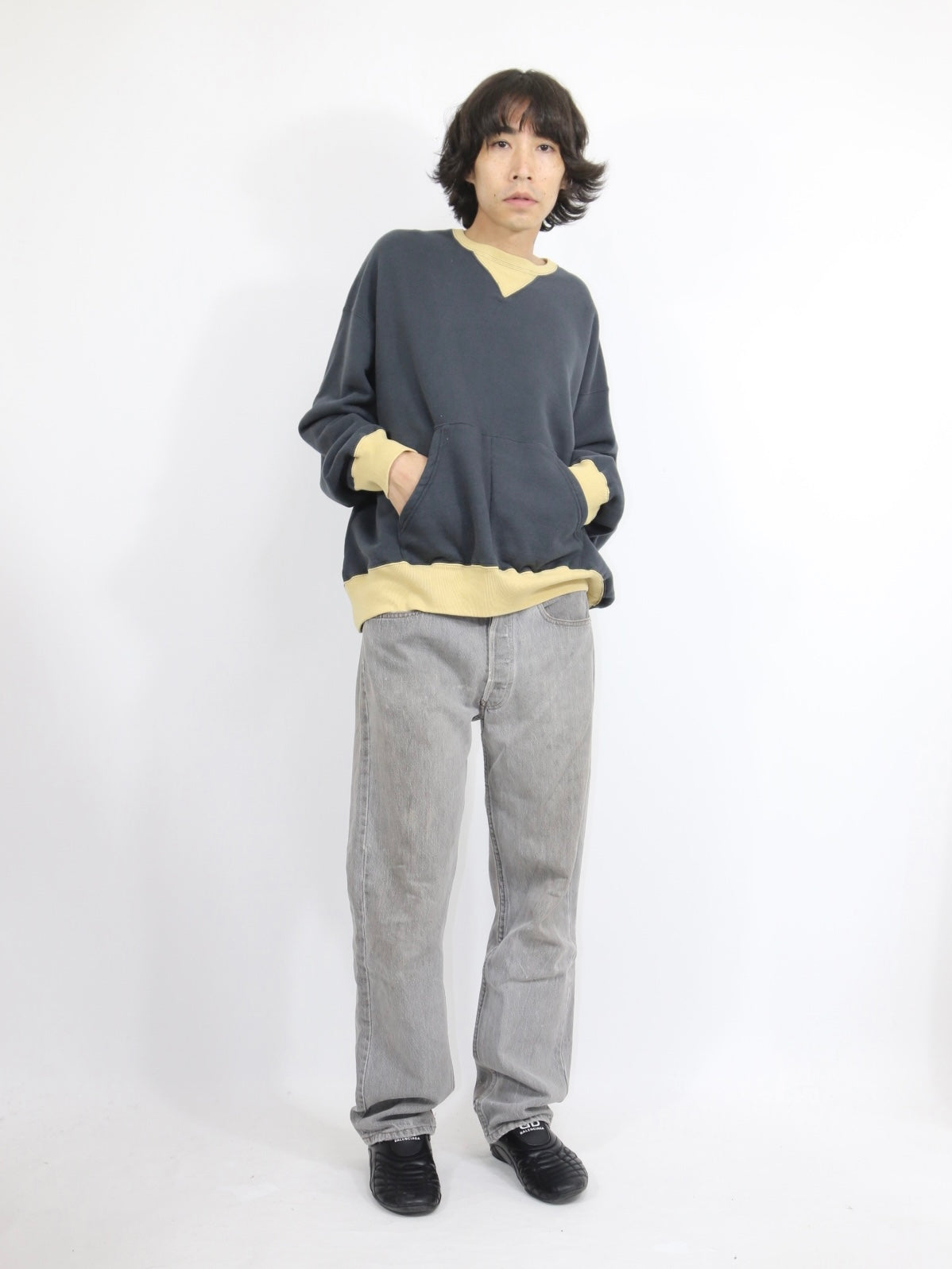 WV SWEAT【A115】OFF BLACK/AGING GOLD