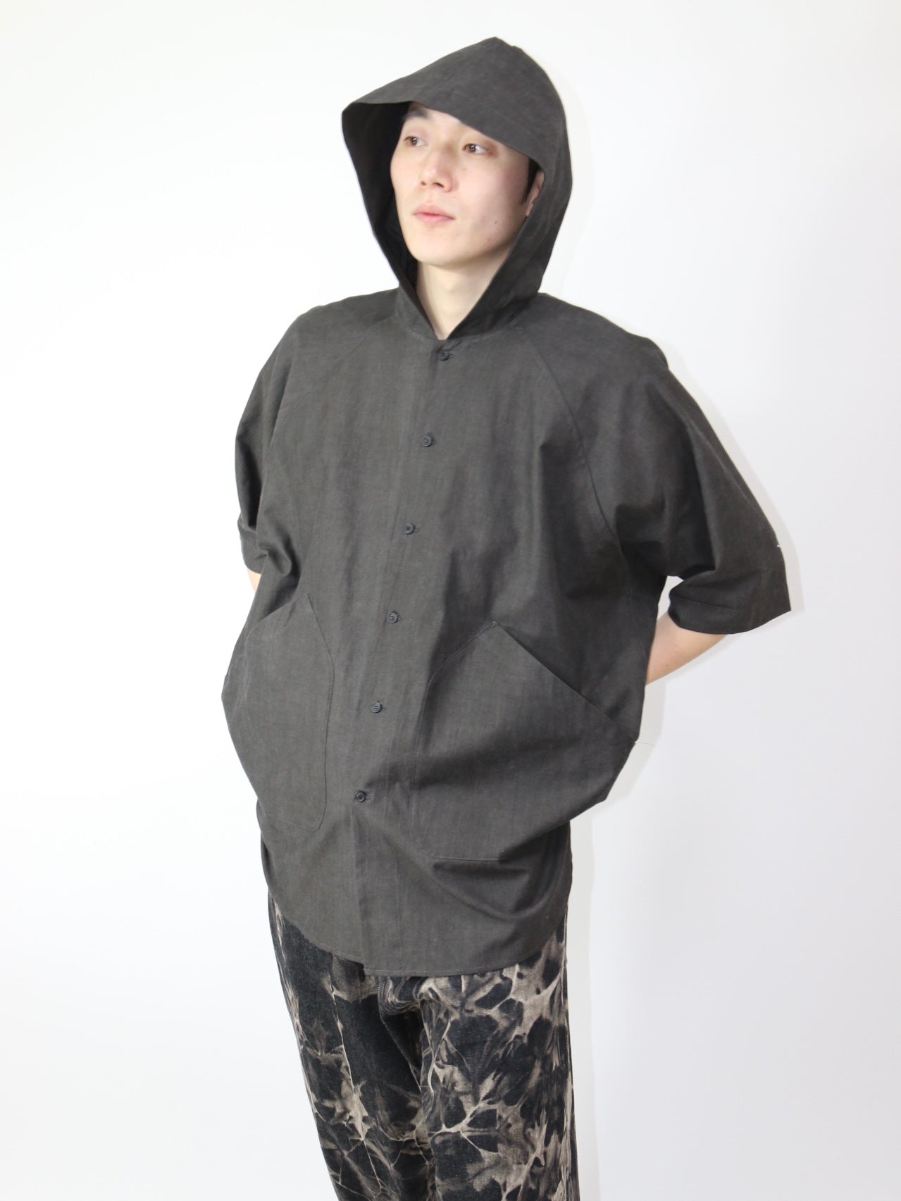 HOODED SHIRTS 【O19SRT6】OFF BLACK
