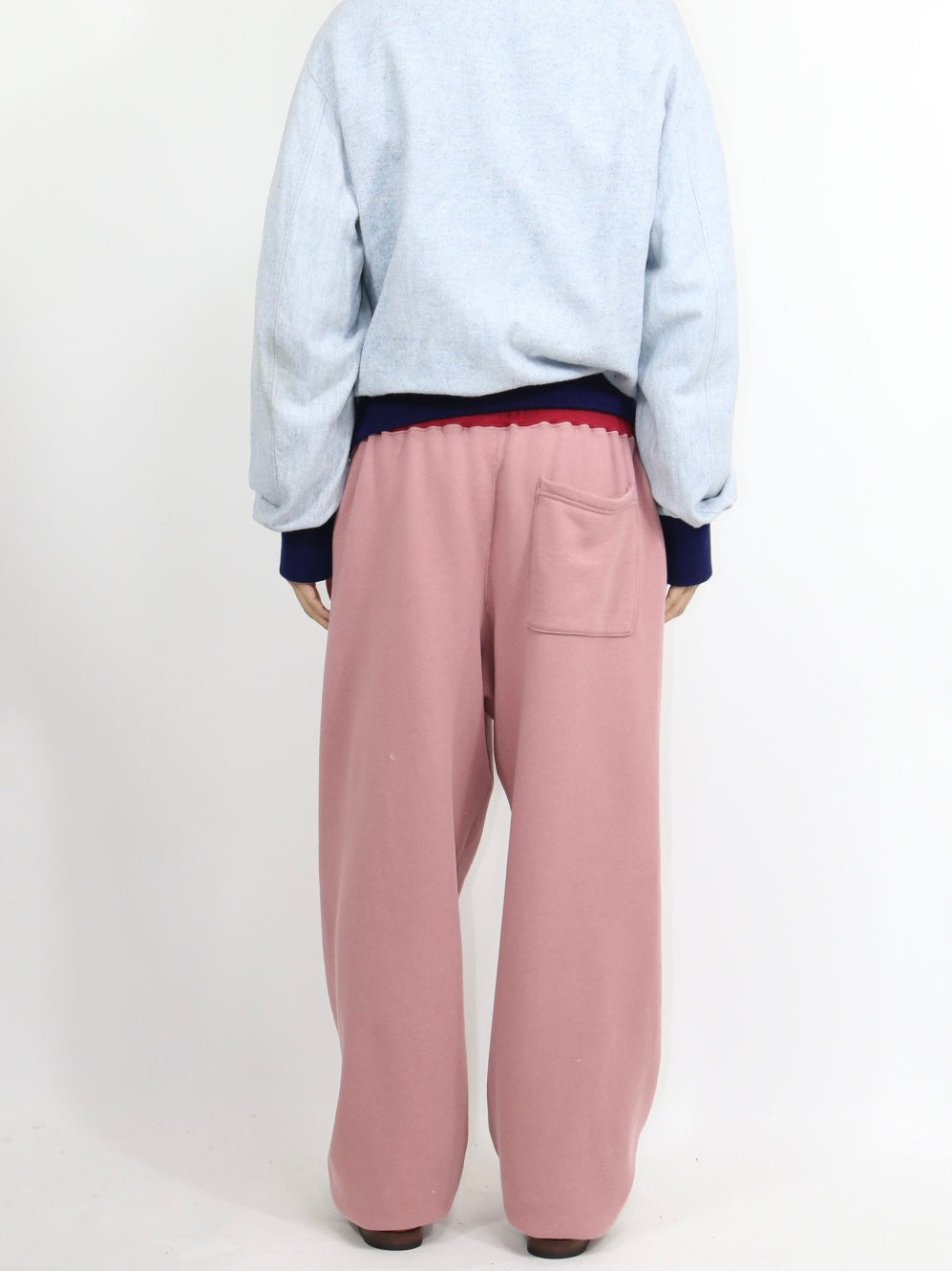 SIDESEAMLESS SWEAT PANTS【A-116】FADE RED/SCARLET