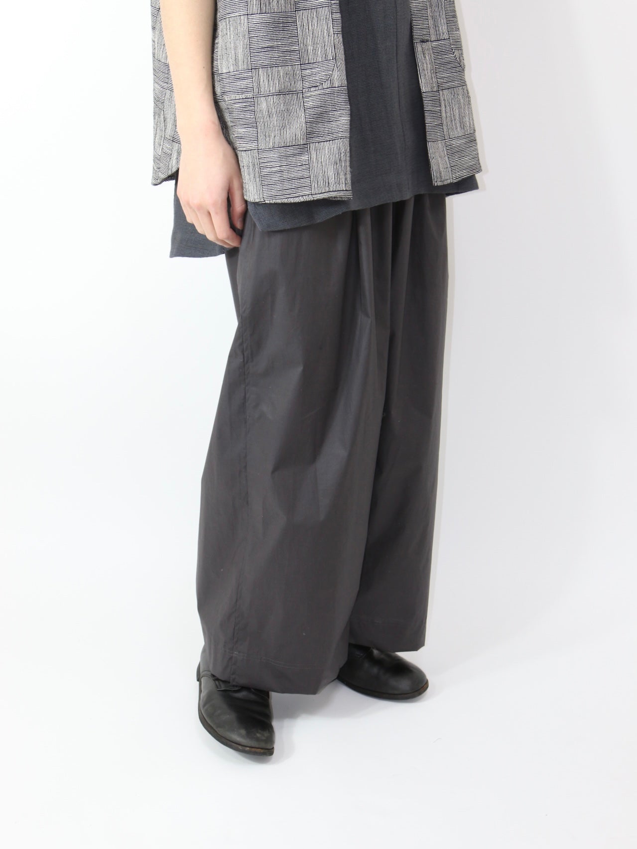 WIDE TROUSER【019TR1】DK GREY
