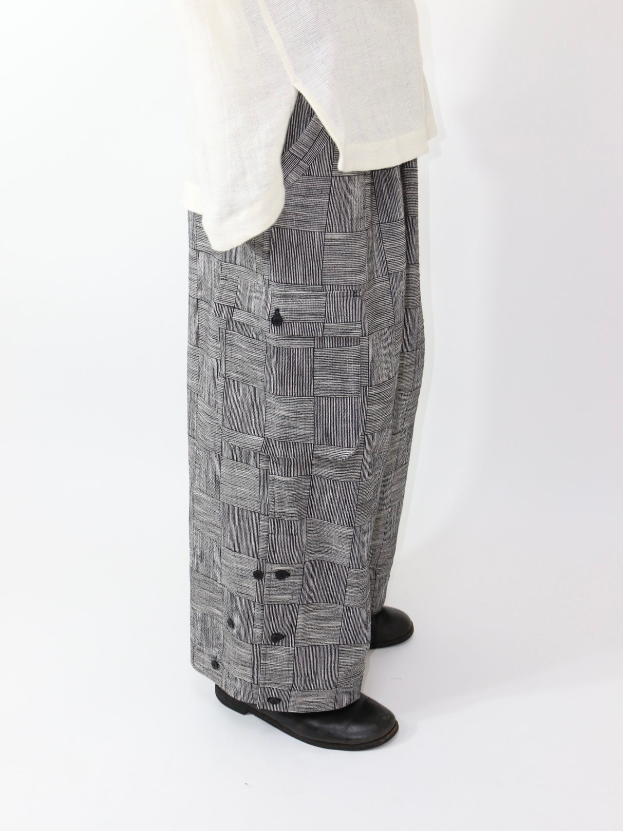 EASY CARGO PANTS【O19TR5】BLACK&WHITE