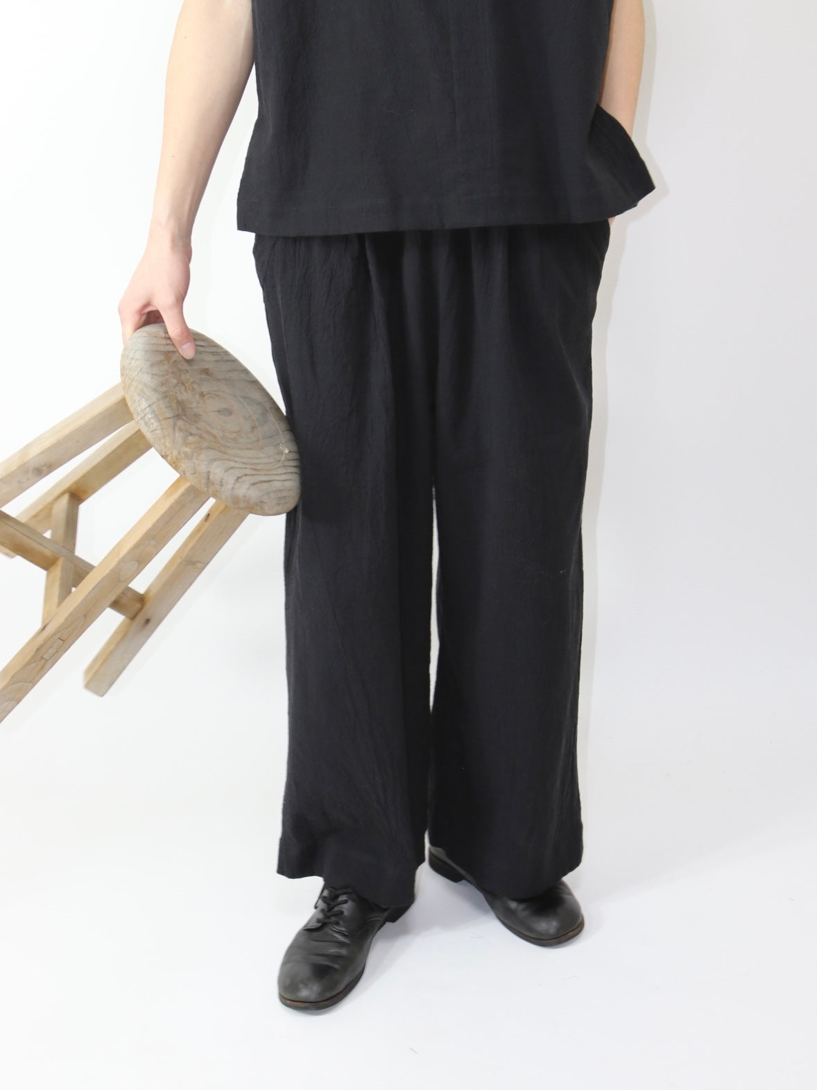 WIDE TROUSER【019TR1】BLACK