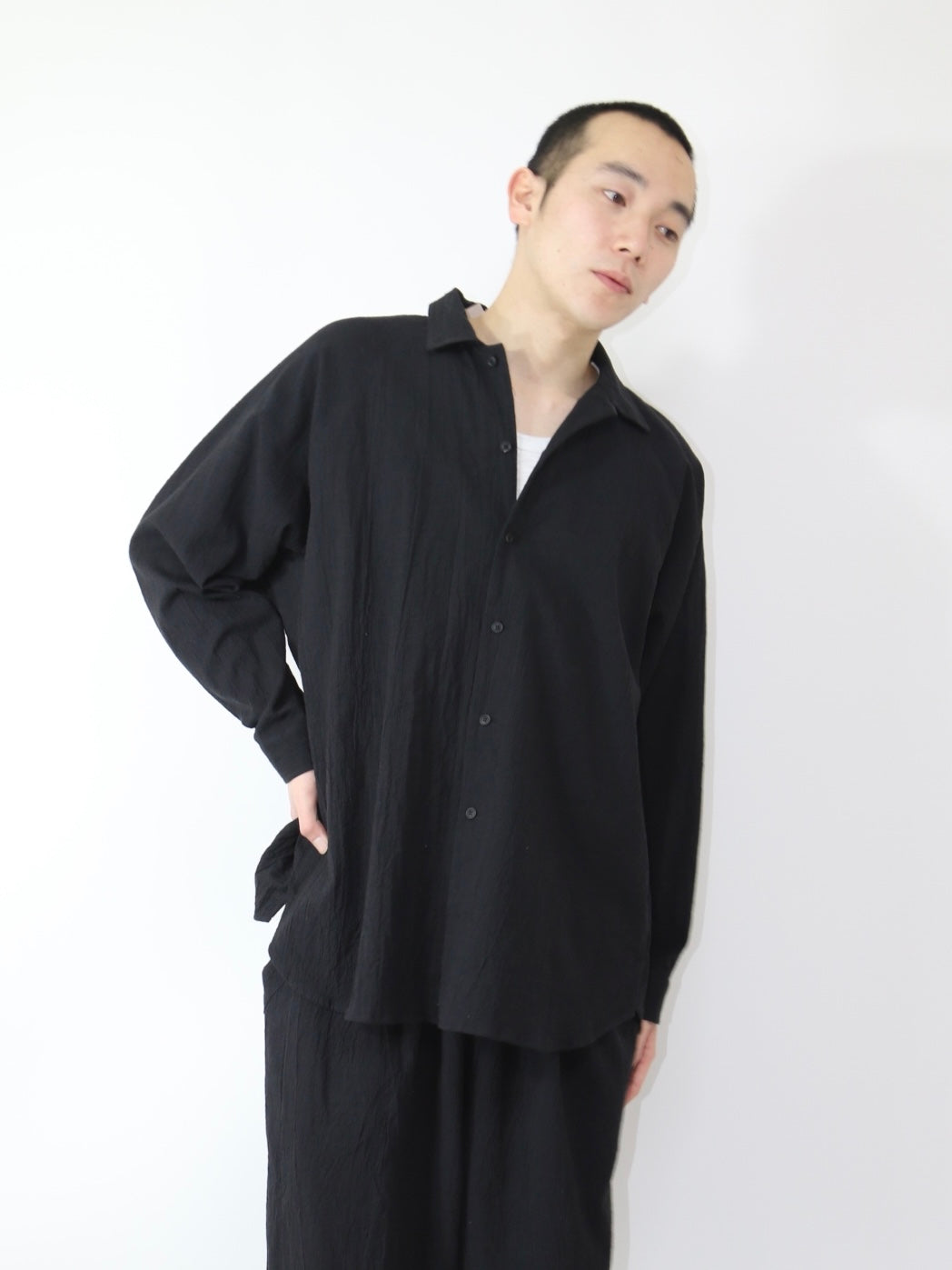 OVER SHIRT【O19SRT3】BLACK