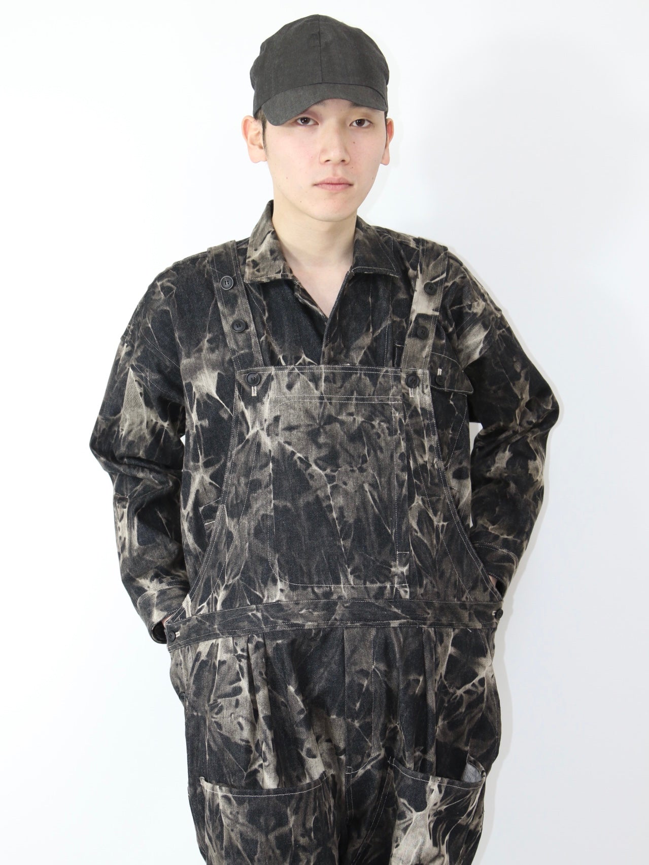 CROPPED DUNGAREES【O19DG1】SHADOW