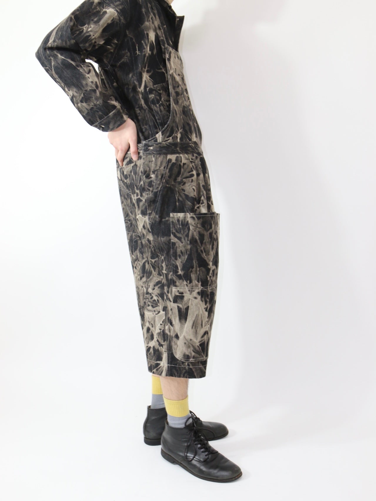 CROPPED DUNGAREES【O19DG1】SHADOW